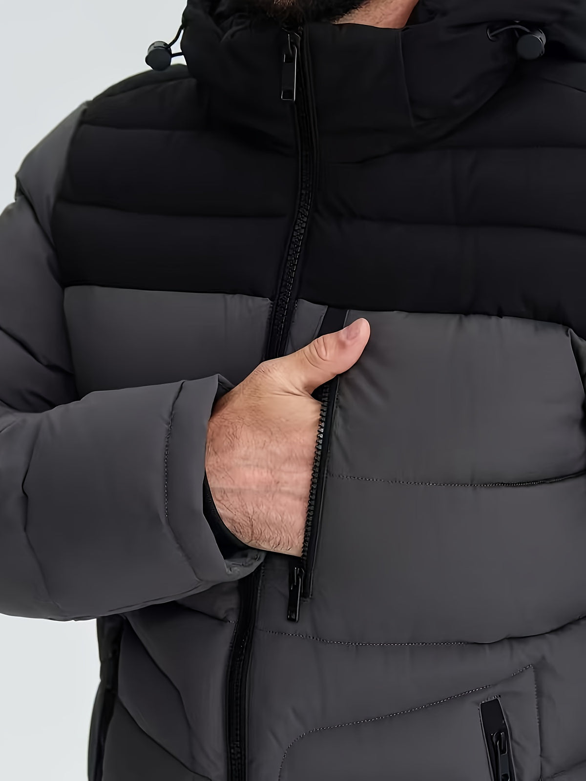 Veste à capuche grande taille pour homme