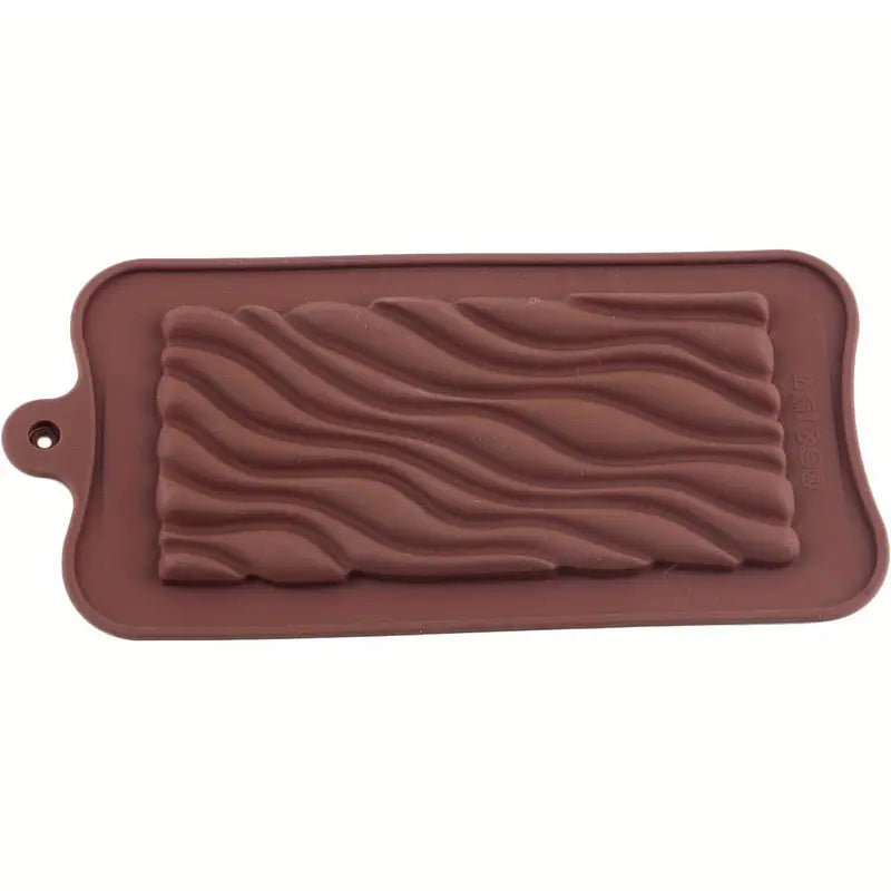 Moule en Silicone Effet Vagues pour Barres d’Alimentation – Chocolat, Céréales et Snacks Maison