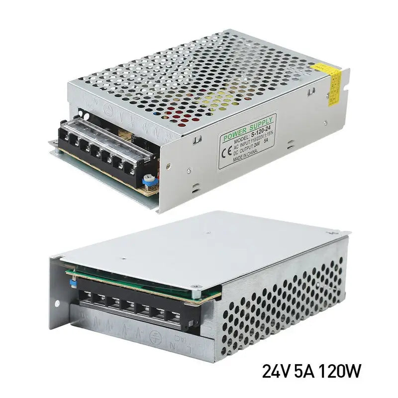 Alimentation 24V 5A 120W – Transformateur à Découpage Métallique pour LED, CNC et Projets Électroniques