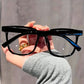 Lunettes homme mode – Montures carrées transparentes et noires au style rétro chic