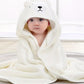 Cape de bain bébé à capuche ours