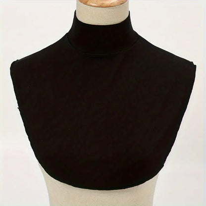 Faux col femme col roulé blanc – Col amovible simple et élégant pour chemisiers, pulls et manteaux