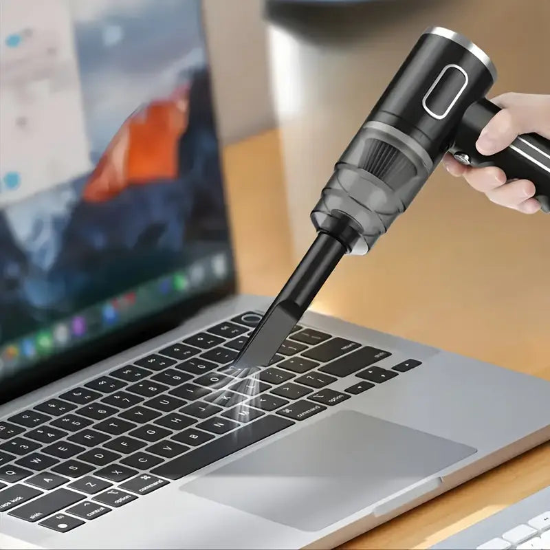 Mini Aspirateur Portable Sans Fil – Nettoyage Puissant pour Clavier, Voiture et Recoins – USB Rechargeable avec Accessoires Inclus