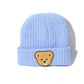 Bonnet Tricot Enfant avec Motif Ourson – Chapeaux et Casquettes Bébé Fille & Garçon | Hiver Chaud & Confortable