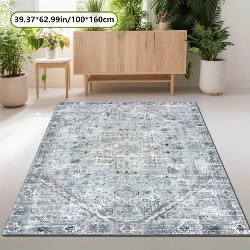 Tapis de Salon Moderne – Grand Tapis Rectangulaire Design Élégant et Confortable