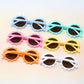 Lunettes de soleil enfants rondes fleuries rétro – Protection UV et style coloré