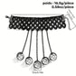 Bracelet gothique dentelle noire avec chaînes – Accessoire de costume élégant et mystérieux pour femme