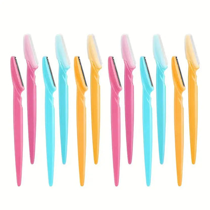 Lot de 12 Rasoirs Visage Femme – Lames Douces pour Sourcils, Duvet & Peau Sensible