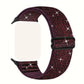 Bracelet nylon pailleté argent ajustable pour montre connectée – Accessoire confortable et élégant