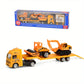 Camion Porteur Police avec Hélicoptère et Voiture – Coffret Jouet Transport de Police