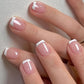 Faux ongles mariage femme – Kit french manucure nude élégante pour mariée et demoiselles d’honneur