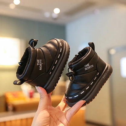 Bottes bébé fille hiver fourrées antidérapantes, coloris Noir