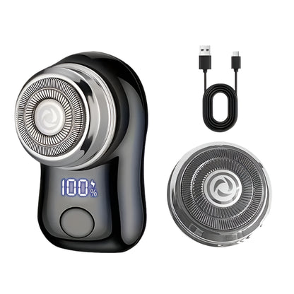 Rasoir Électrique Rechargeable Homme – Tondeuse Visage Précise avec Écran LED et Lames Rotatives