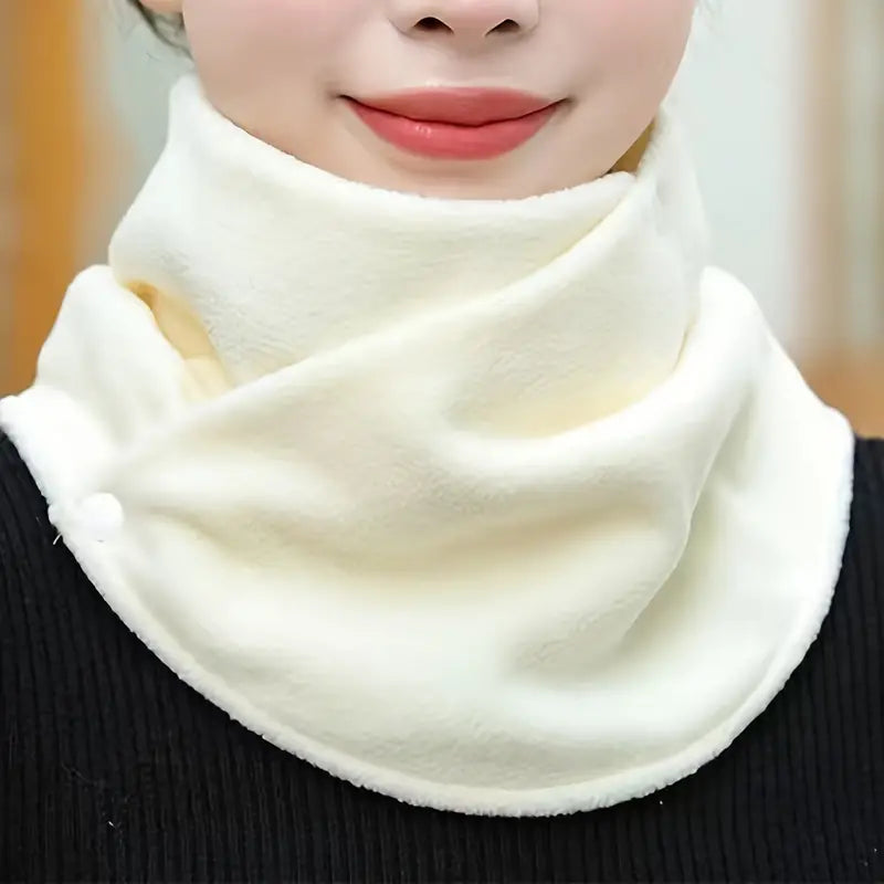 Cache-cou polaire chaud rouge – Couvre visage hiver unisexe pour protection contre le froid