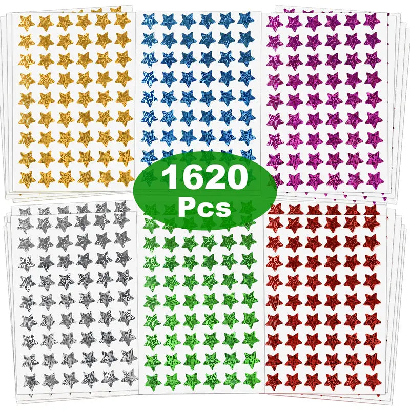 Autocollants Étoiles Récompense Brillantes – Stickers Colorés pour Motivation Enfants et Éducation Positive