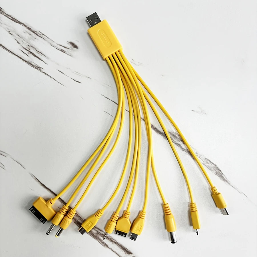 Câble USB Multi-Connecteurs 10 en 1 – Charge Universelle pour Anciens et Nouveaux Appareils