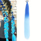 Extensions de Cheveux Colorées Tie and Dye Violet-Bleu-Rose-kaki, coloris Bleu ciel