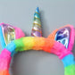 Cache-Oreilles Licorne Femme & Enfant – Pliable, Multicolore en Fausse Fourrure, Ultra Doux et Fantaisie