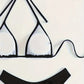 Ensemble Bikini Brésilien – Triangle Ajustable & Bas Échancré à Nouer