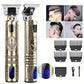 Tondeuse à Cheveux Professionnelle Vintage – Rechargeable USB, Écran LED, 4 Sabots, Idéale pour Dégradés et Barbe