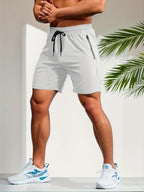 Short de Bain Homme Séchage Rapide avec Poches Zippées