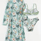 Ensemble Bikini 3 Pièces Floral – Soutien-Gorge Twist, Bas Taille Haute & Kimono Tropical
