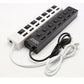 Hub USB 4/7 Ports avec Interrupteurs Individuels – Multiprise USB 2.0/3.0 Haute Vitesse pour PC, Ordinateur Portable et Périphériques