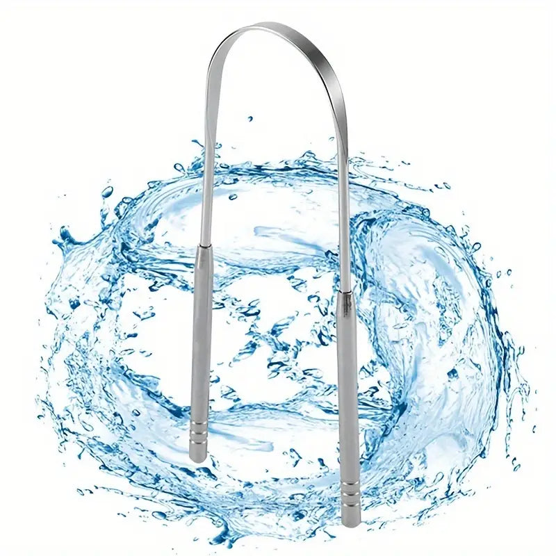 Grattoir Langue Inox 14 cm – Nettoyeur de Langue Antibactérien pour une Haleine Fraîche