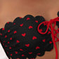 Bikini bandeau à cœurs avec laçage – Maillot 2 pièces irrésistible et féminin