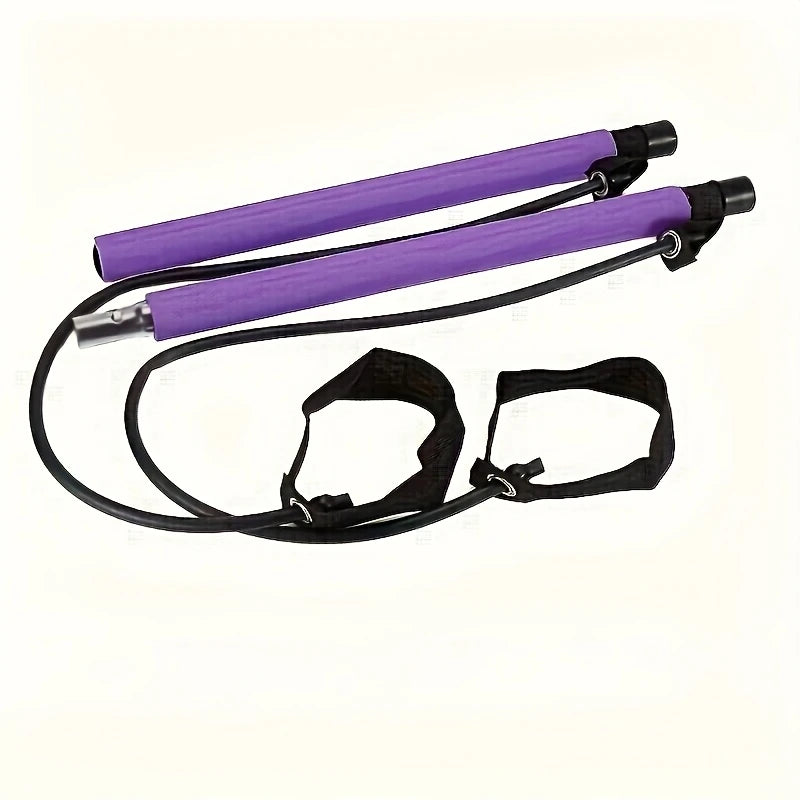 Barre de Pilates Multifonction avec Élastiques – Kit d’Entraînement Complet pour Yoga, Fitness et Renforcement Musculaire à Domicile