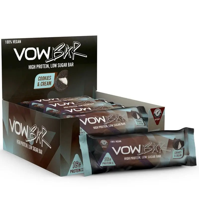 Barre Protéinée VOW 100% Vegan – Saveur Caramel Beurre Salé | 16g de Protéines, Faible en Sucre, Idéale Avant ou Après l’Entraînement