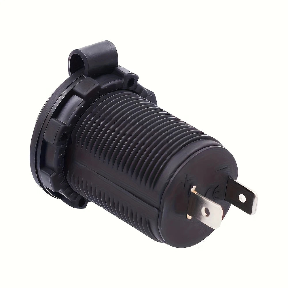 Prise Allume-Cigare Encastrable 12V avec Couvercle – Connecteur DC Étanche pour Voiture, Moto & Bateau