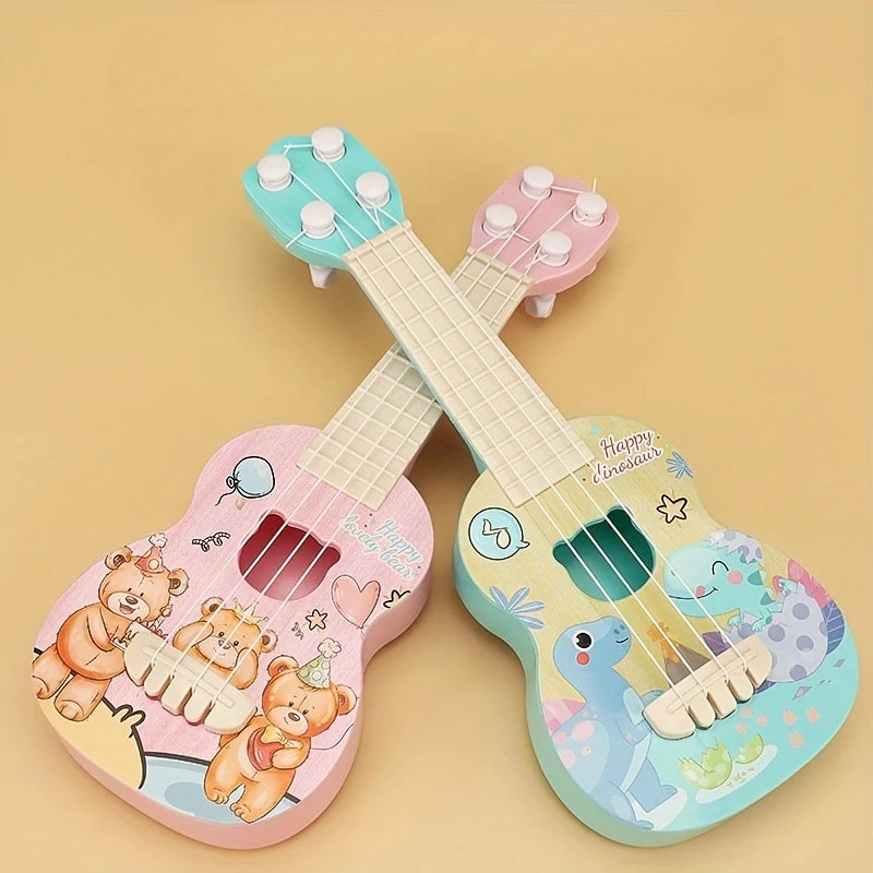Mini Guitare Enfant "Little Bear" – Jouet Musical à Cordes, Éveil Musical & Design Mignon avec Oursons