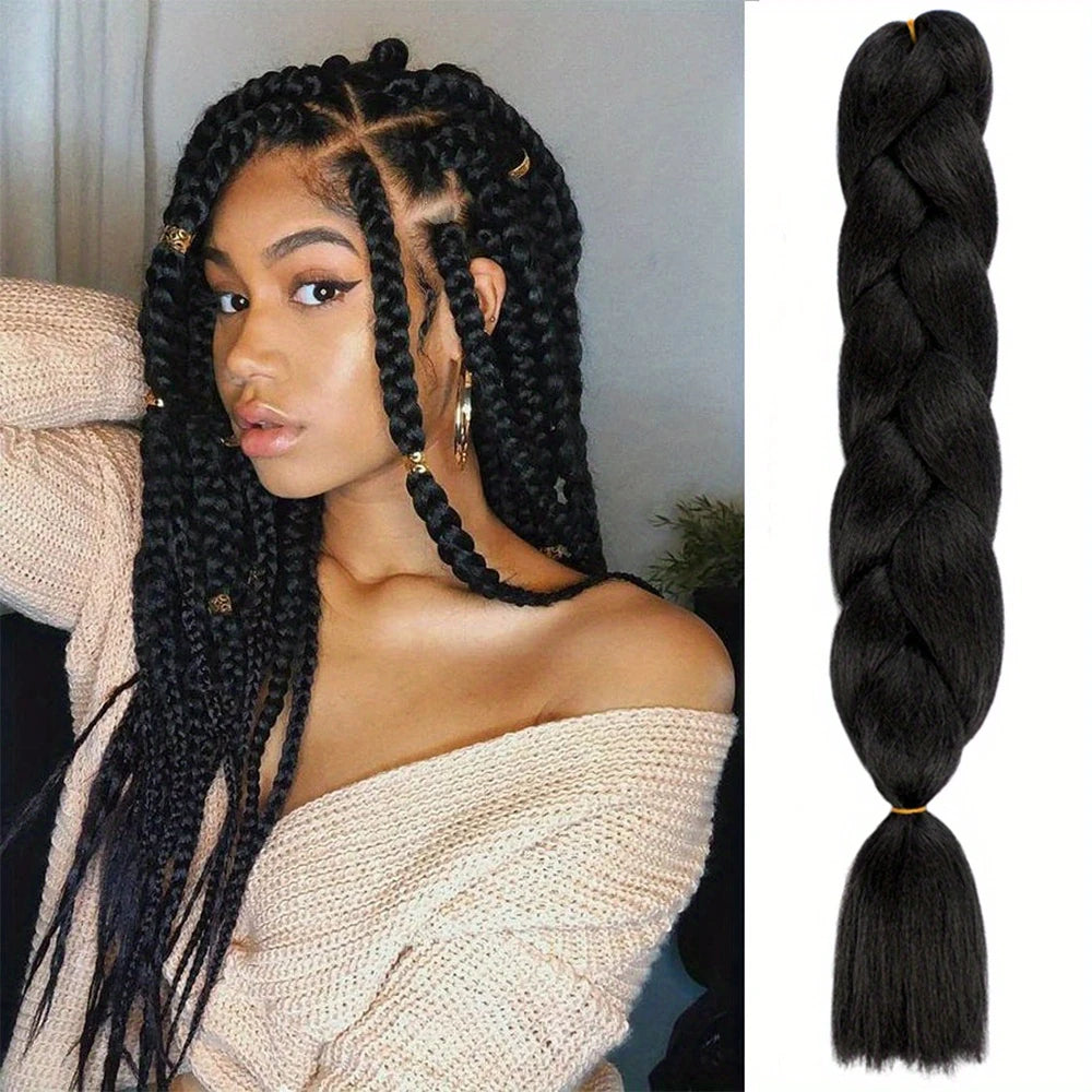 Mèche Synthétique pour Tresses – Extension Cheveux Colorée, Facile à Coiffer et Ultra Stylée
