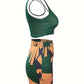 Short de Plage Femme Imprimé Graphique – Taille Haute Moulante, Style Sexy & Estival