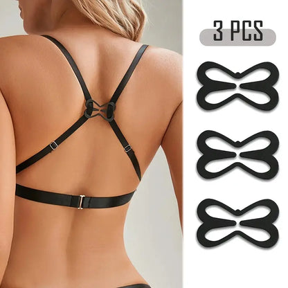 Clips Bretelles Soutien-Gorge en Forme de Papillon – Lot de 3 Régleurs Invisibles