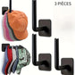 Support Mural pour Casquettes, coloris Noir