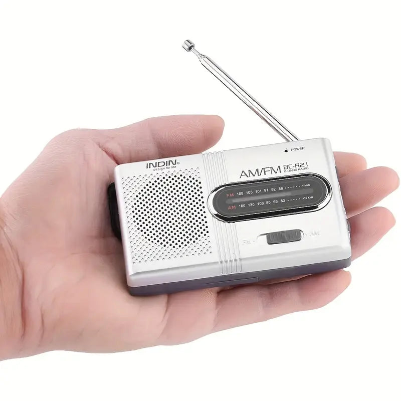 Radio Portable AM/FM à Piles avec Antenne Télescopique – Poste Radio de Poche Compact pour Voyage et Extérieur
