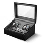 Remontoir automatique pour montres – Boîte de rangement luxe avec vitrine en verre