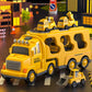 Camion transporteur de véhicules de chantier – Jouet de construction avec mini engins