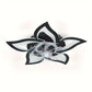 Ventilateur Plafonnier LED Design Fleur, coloris Noir
