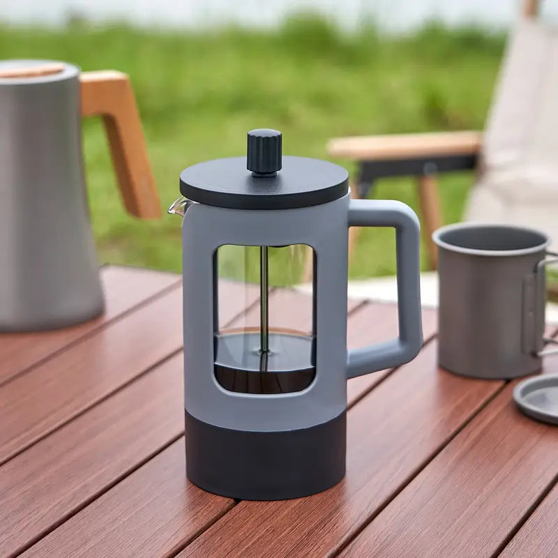 Cafetière Portable à Piston – French Press de Voyage en Plastique Résistant, Idéale pour Café et Thé en Extérieur