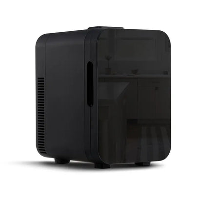 Mini Frigo Design Noir et Blanc 10L – Réfrigérateur Portable Silencieux pour Boissons, Soins ou Bureau
