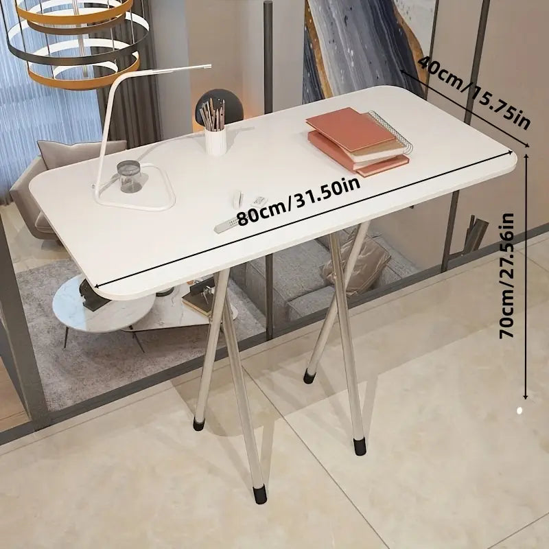 Bureau Compact Pliable 80x40 cm – Table de Travail Minimaliste et Moderne pour Petit Espace