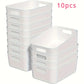Lot de 10 Bacs de Rangement en Plastique avec Poignées – Organisation Pratique pour Magasins et Espaces de Stockage