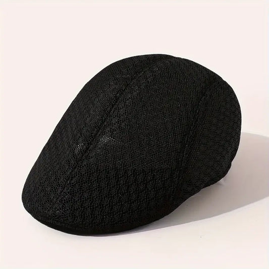 Casquette plate homme été bleu marine – Chapeau léger respirant en maille élégante