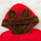 Combinaison Body Bébé Hiver Vert avec Capuche Ours – Chaud et Confortable