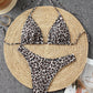 Haut de Bikini Femme Triangle – Imprimé Léopard, Style Sauvage & Bretelles à Nouer