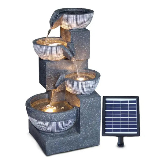 Fontaine solaire lumineuse à LED  Luminaires extérieur design pour jardin zen et terrasse