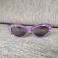 Lunettes de soleil enfants violettes avec strass – Style chic et protection UV